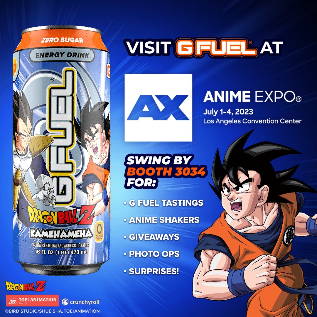 G FUEL® on X: 💥 👊 PEEP THE DEETS, PEOPLE!!! TEAM GFUEL will be in the  building all weekend long @AnimeExpo! SEE YA THERE! AX2023 ❗𝗘𝗩𝗘𝗡𝗧  𝗜𝗡𝗙𝗢: t.coYjs0mAqt5v t.co8Ehdb1VrDT  X