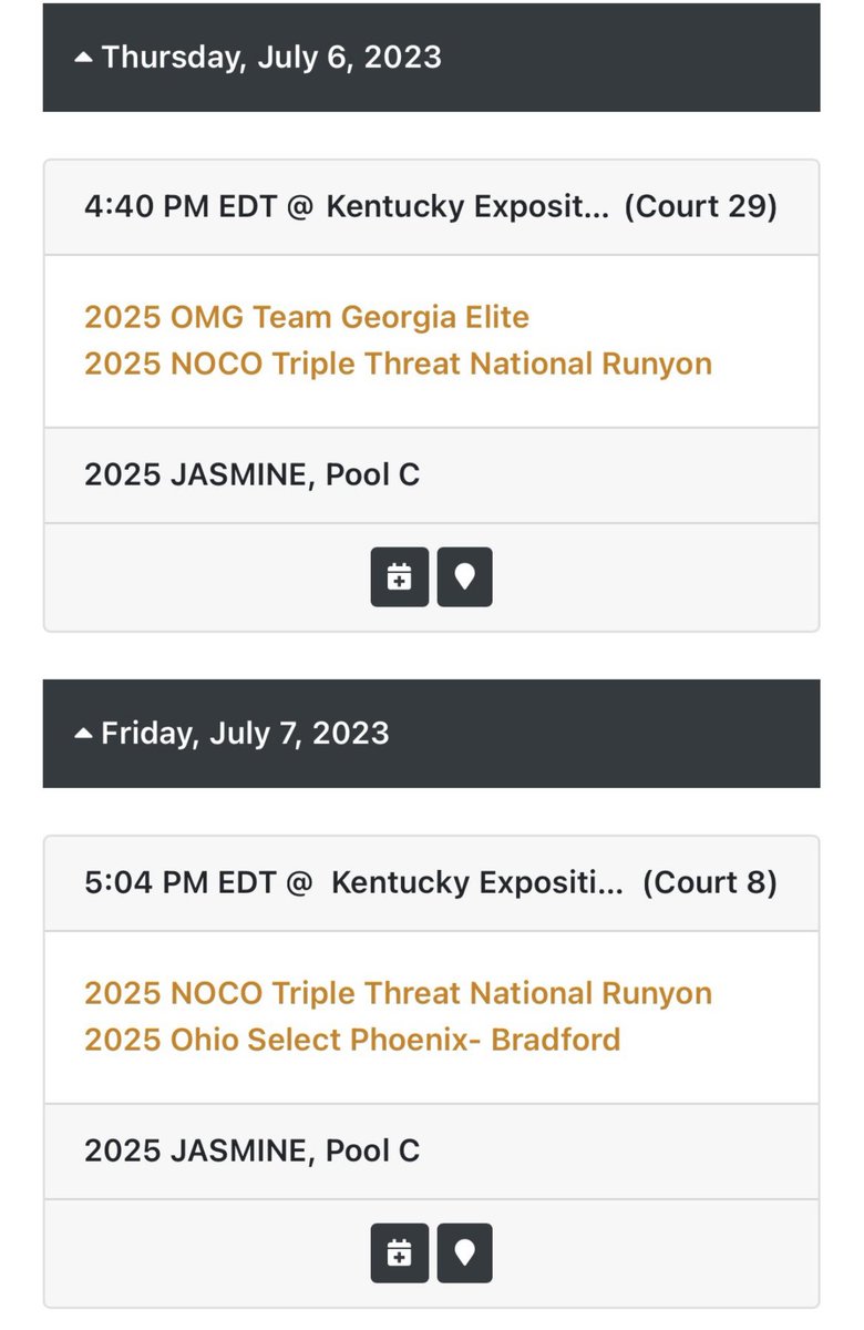 Brynn Sybrant (@brynnsybrant) on Twitter photo My Run 4 Roses Classic pool play schedule is out! 6-8 of July
@NTripleThreatBB <a href="/TFNsRun4Roses/">TFN's Run 4 Roses</a> My Run 4 Roses Classic pool play schedule is out! 6-8 of July
@NTripleThreatBB <a href="/TFNsRun4Roses/">TFN's Run 4 Roses</a>