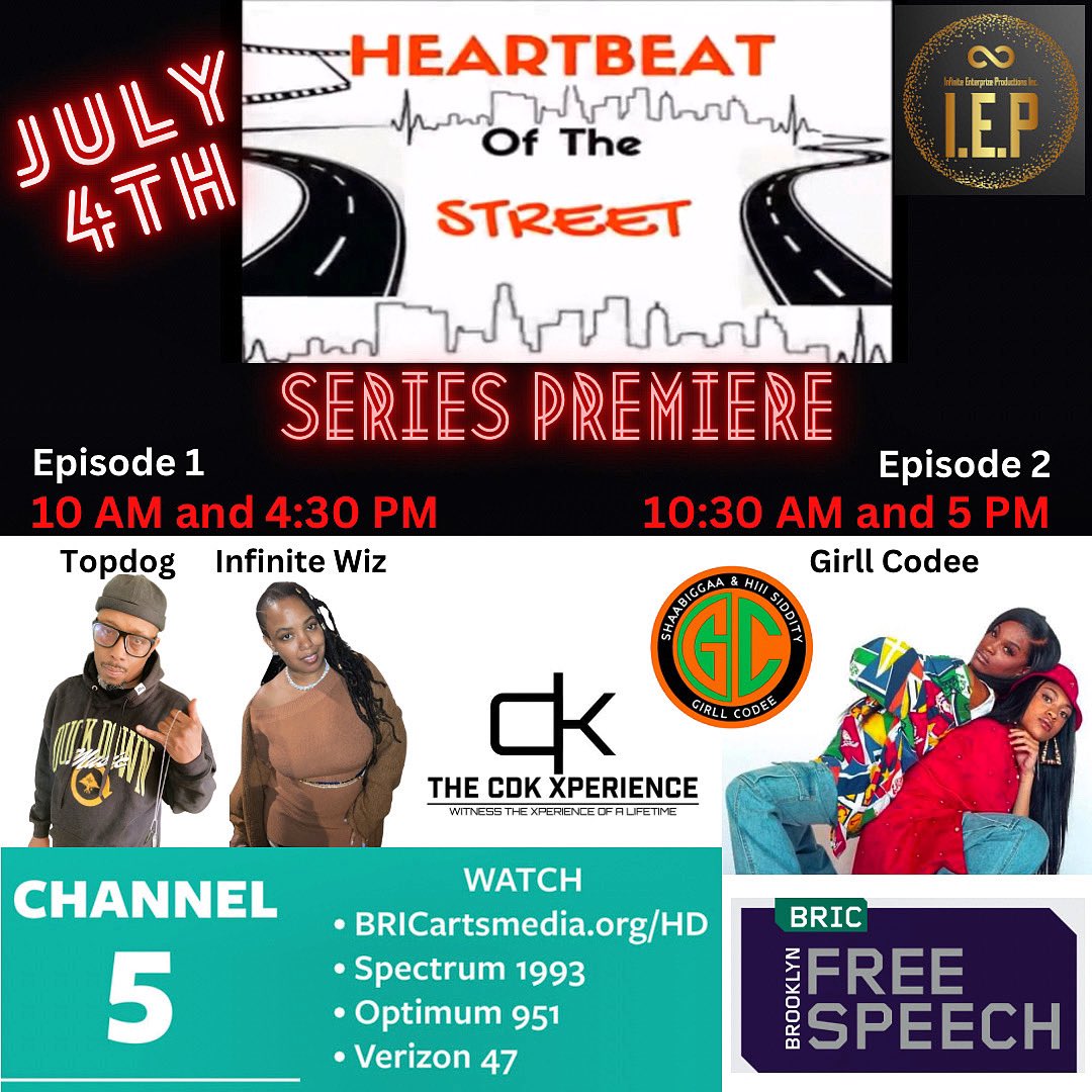 #July4th #Premiere of #HeartbeatOfTheStreetSeries on <a href="/BRICbrooklyn/">BRIC</a> Public Access TV HD Channel #TuneIn 🔗 bricartsmedia.org/HD
