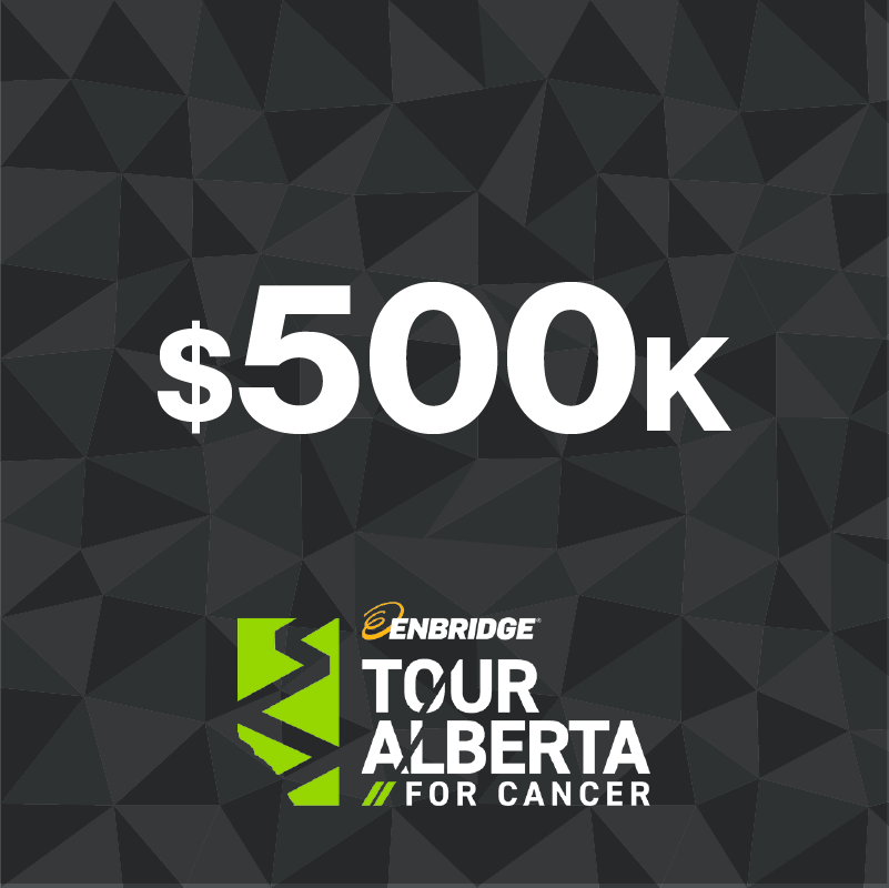 Enbridge's tweet photo. Nice work #TeamEnbridge! The team has met (&amp; surpassed) the $500k fundraising mark for the @TheTourAlberta! https://t.co/isMXDhHTQX
