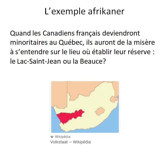 Le Québec français s'aligne sur l'Afrique du Sud. #polqc #assnat