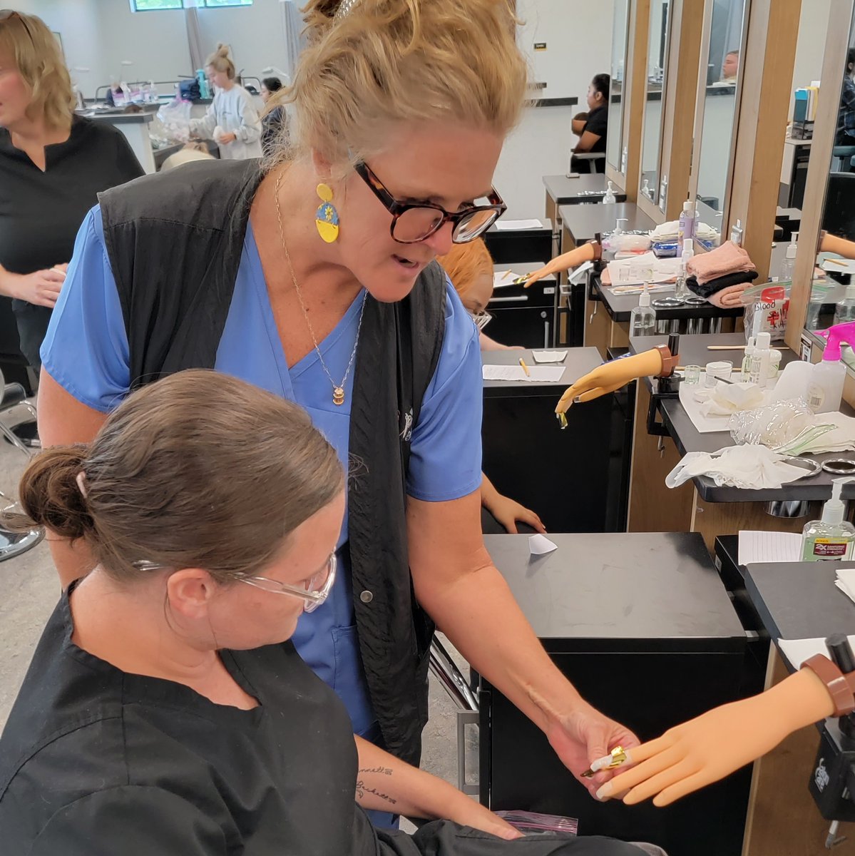 Carroll campus cosmetology students were busy practicing for their state boards today!