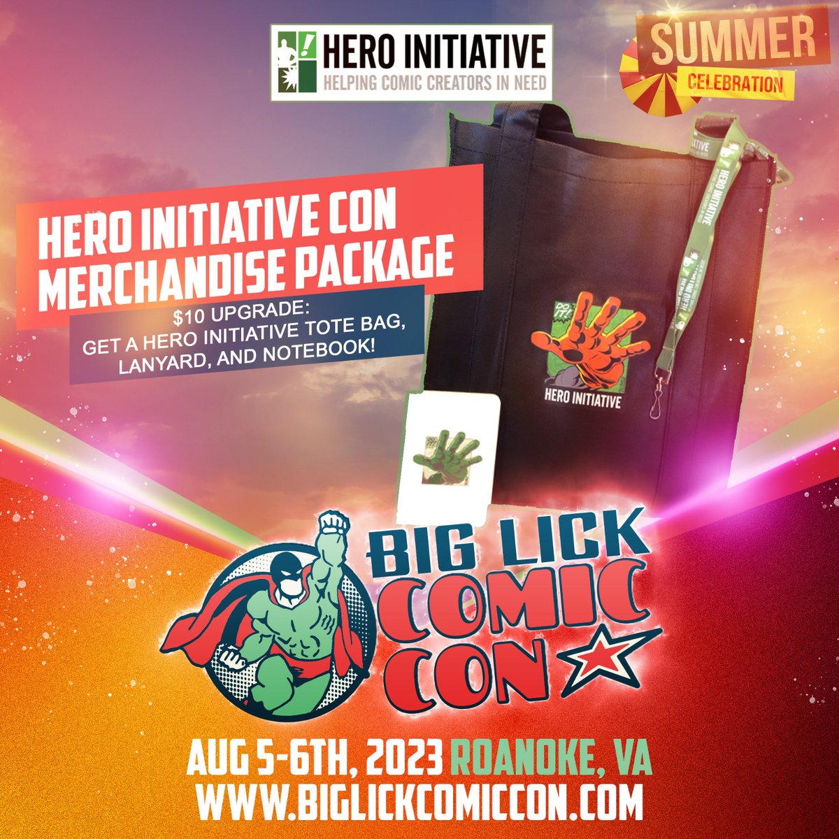 Hero will be at one of the BEST comic cons going, the
<a href="/biglickcomiccon/">Big Lick Comic Con</a> in Roanoke, VA Aug. 5-6 with special guest <a href="/Mike2112McKone/">mckone</a> !

You can get exclusive Hero ticket packages including our Captain America 100 Project book signed by Mike HERE: etix.com/ticket/p/31079…