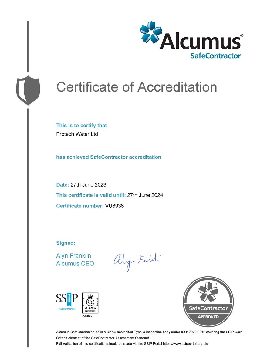 ProTechFuture's tweet image. Pleased to have been awarded SafeContractor Accreditation - this proves our business is safe, stable and ethical. 
This award gives peace of mind that our health and safety is compliant with legislation too.

#Protech #SafeContractor #accreditation #healthandsafety #birdnetting