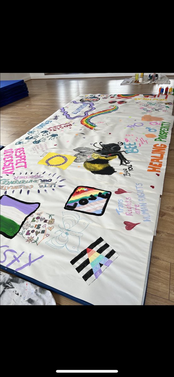 RossieEducation's tweet image. Young People from both Clova and Lomond Schools @RossieYPT have worked collaboratively to create this powerful banner for #DiversityWeek2023 
Isn’t it inspiring?
#loveislove #BeeYourself #respect #Pride
🐝📚🍎🤍🖤💙🌌💪🏻🏳️‍🌈