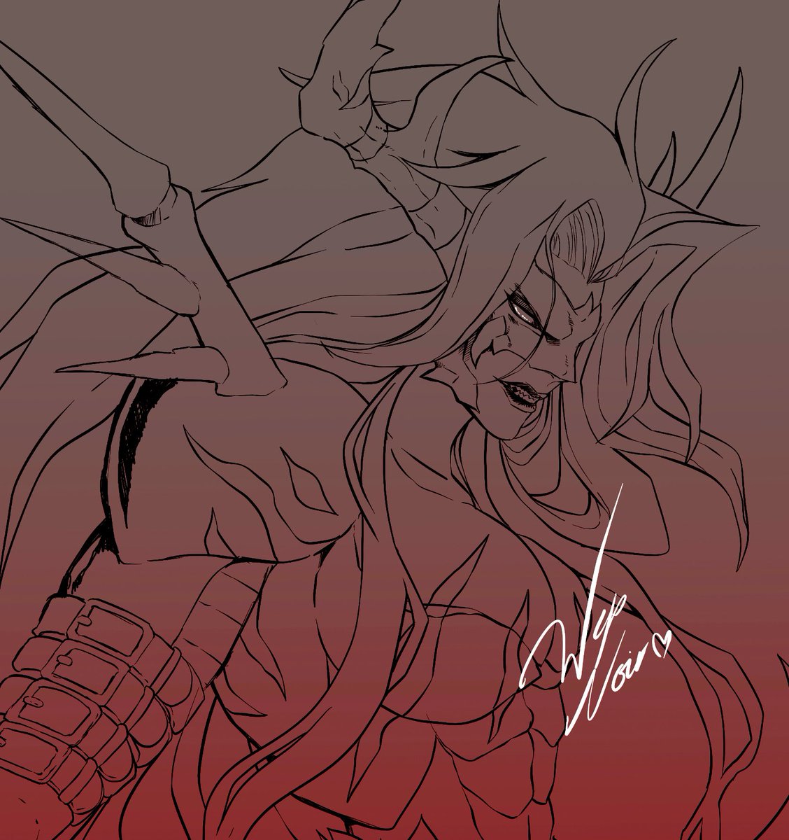 noirchotic's tweet image. Oh yeah, I never finished that Fem Myotismon line 😅 #digimon #myotismon #venommyotismon