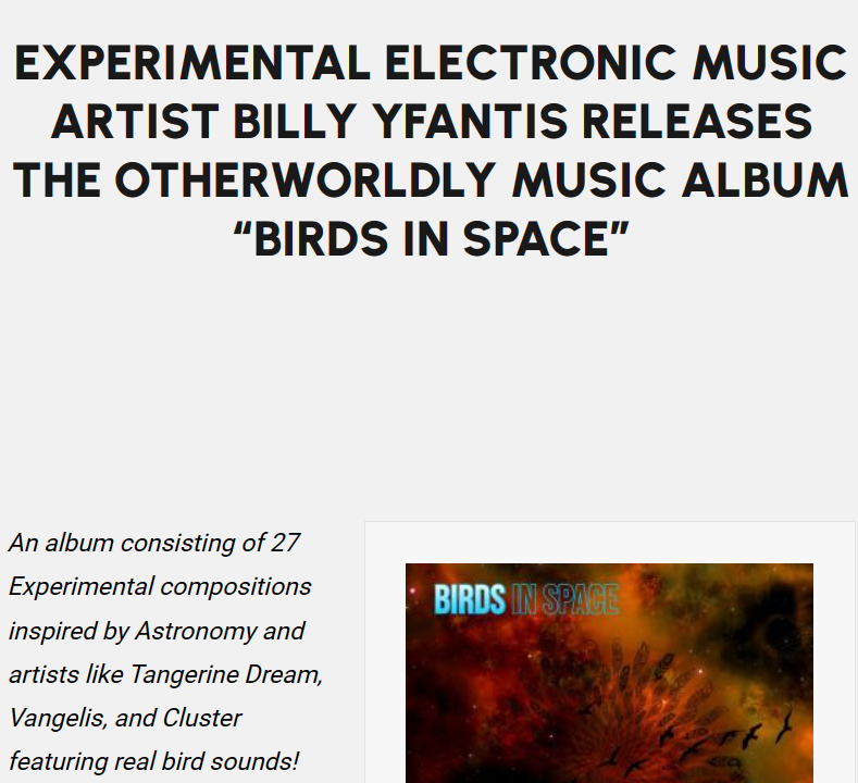 Thank you British Music Digest for the feature: thebritishmusicdigest.com/article/626121…

#GreatBritain #UK #British #Space #SpaceMusic #ExperimentalMusic #nasa #esa #avantgarde #krautrock #synth #ambient #filmmusic #museboost #scifi #sounddesign