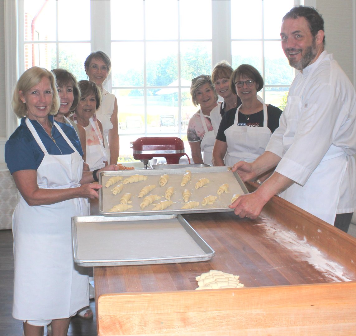 BerkeleyHall_SC's tweet image. Croissant Class with Pastry Chef Owen – so much more than just croissants!  From Kouign-Amann pastries to parmesan bow-ties, it was a great hands-on experience! #BerkeleyExperience