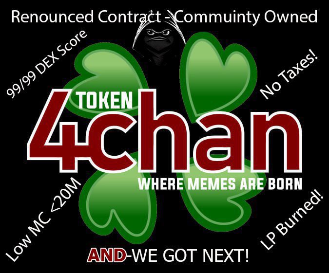 Experience the power of the 4chan 2.0 Token as it surpasses the 1 million dollar market capitalization, igniting excitement and attracting investors seeking its unique proposition.  #4chantoken #4ChanArmy #4ChanToABilly #4ChanFam #4ChanNFT #4ChanChads #4chancommunity @fourchan20