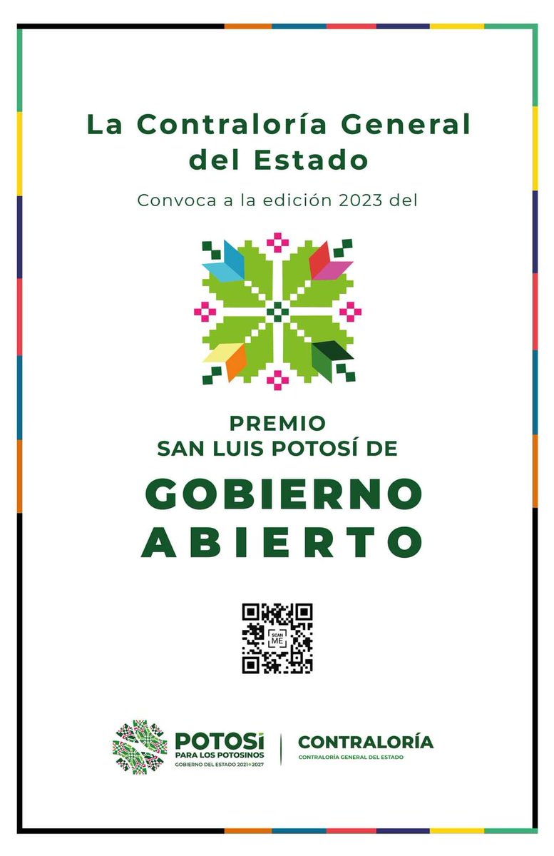 DatosAbiertosCV's tweet photo. Ya está disponible la convocatoria del “Premio San Luis Potosí de Gobierno Abierto 2023” 📣. Consulta las bases en: https://t.co/HBWkRTht0b 

En 2019 muestra iniciativa de datos abiertos muncipales obtuvo el 2do lugar del premio. https://t.co/CE3ZtcoGj2
