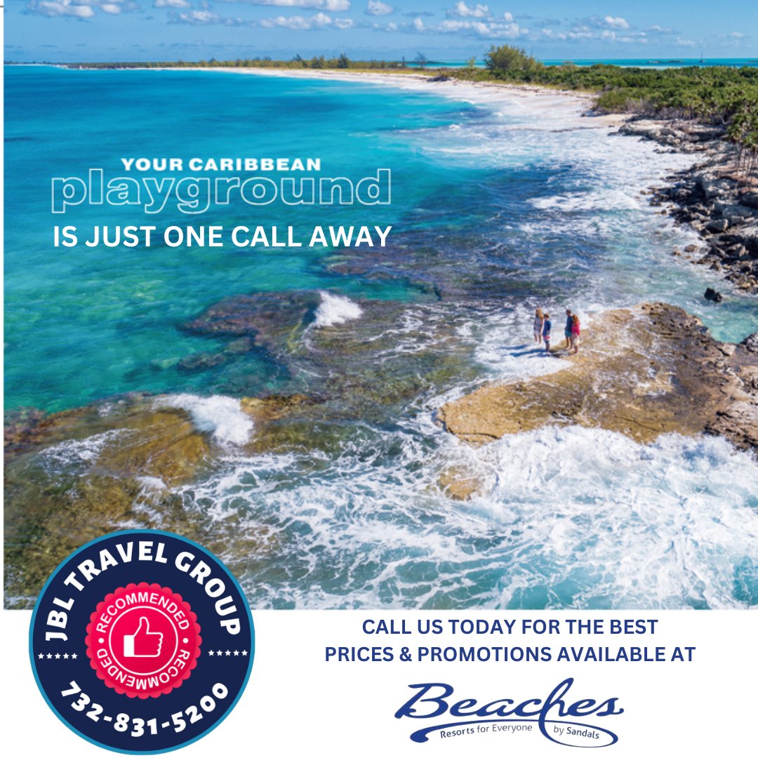 Your #caribbean playground for amazing #allinclusive #familyvacations at #beachesresorts in #Jamaica and #turksncaicos is just #onecallaway Call the #jbltravelgroup today for the best prices and promotions available.