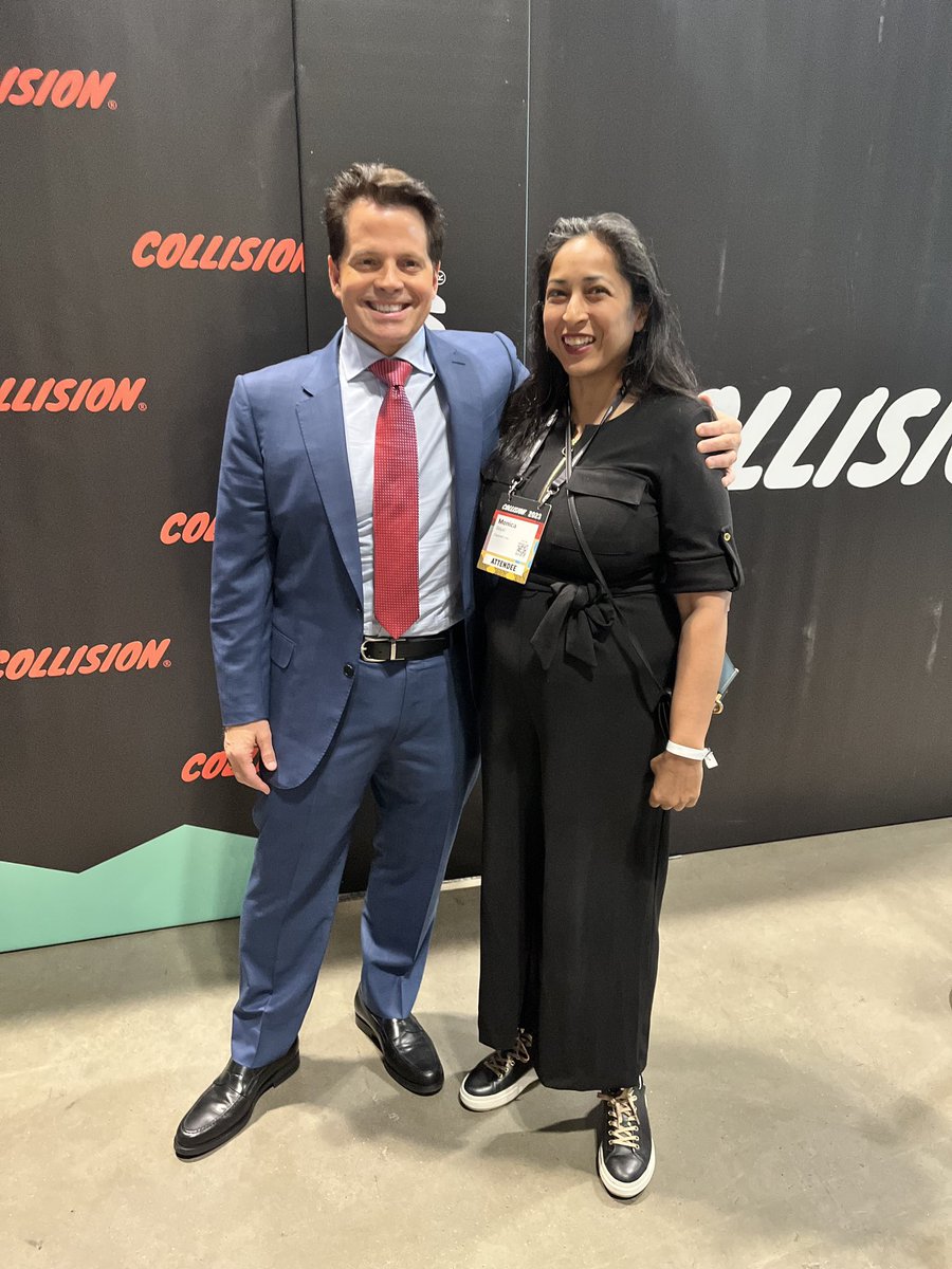 Look who @MonicaNGoyal found!

The @SkyBridge Founder & former White House Communications Director Anthony @Scaramucci!🇺🇸

#CollisionConf #Collision2023