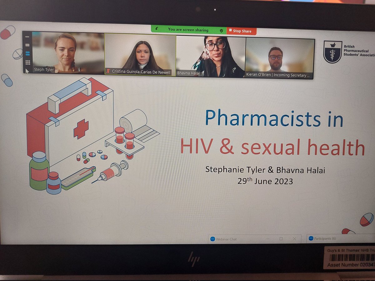 Honored to speak for the <a href="/BPSA/">The BPSA</a> tonight alongside my colleague Bhavna Halai. We had the opportunity to shed light on our experience working in HIV care, discussing the challenges we face and the vital role pharmacists play in this field. <a href="/GSTT_Pharmacy/">GSTT_Pharmacy</a>
<a href="/GSTTnhs/">Guy's and St Thomas'</a>