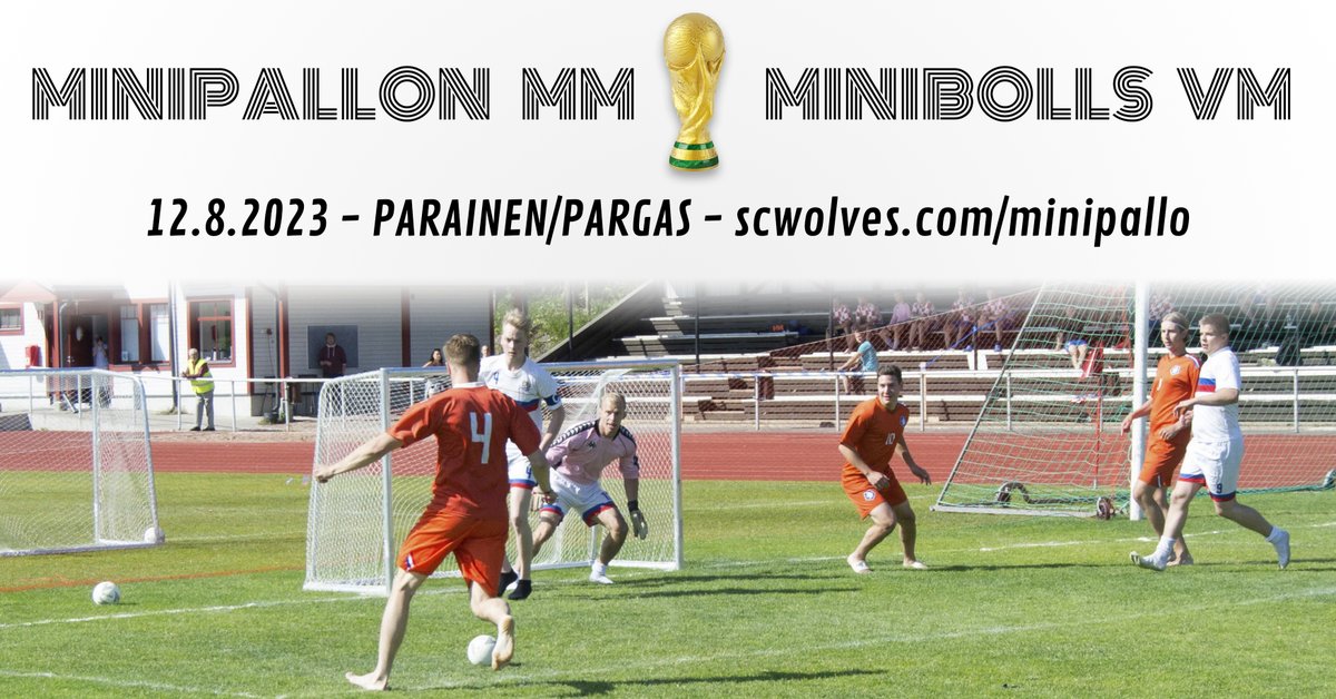 SC_Wolves's tweet photo. Minipallon MM-turnaus pelataan Paraisten Pajbackalla lauantaina 12.8.2023, ilmoittautuminen nyt auki!

Lue lisää osoitteesta https://t.co/bvnEf6RA0L, kasaa joukkue ja ilmoittaudu mukaan kesän hauskimpaan urheilutapahtumaan!

https://t.co/h2RrldVc9t

#MinipallonMM #MinibollsVM https://t.co/86XJowXEdU