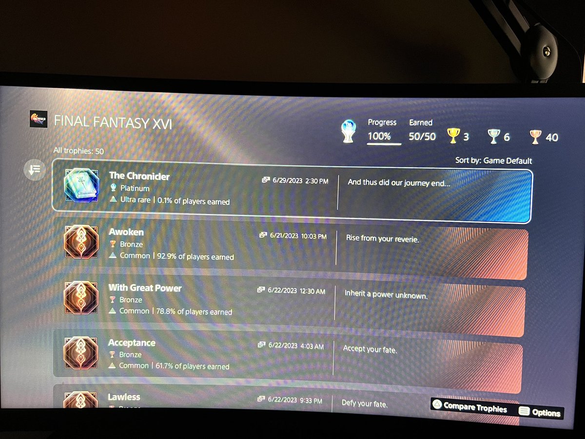 GravyHey's tweet photo. Top 0.1%, definitely my game of the year. #finalfantasy16 https://t.co/56niyN4pRo