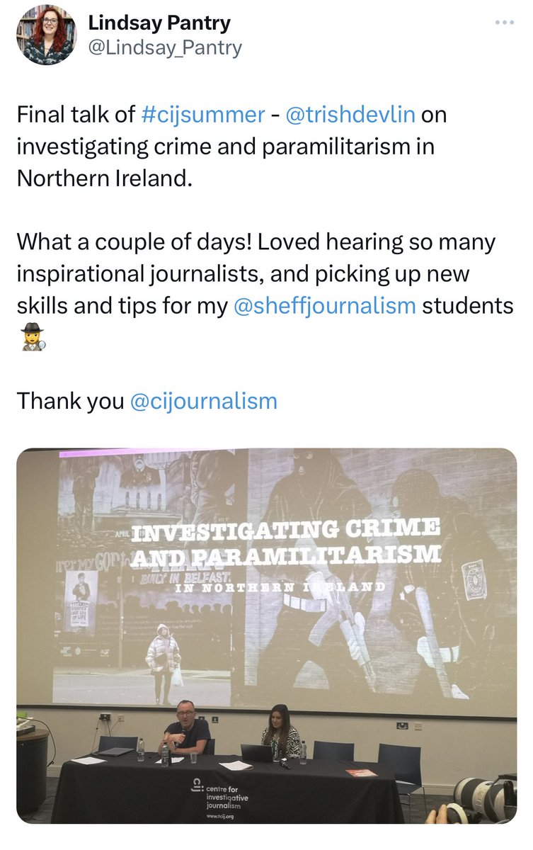 Thank you <a href="/cijournalism/">The Centre for Investigative Journalism</a> for having me today! Well done on yet another amazing summer event. Thank you to all those who took the time to come to my talk with the brilliant James Harkin. So great meeting you all.