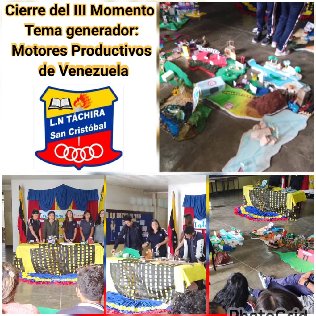 #28May LICEO NACIONAL TÁCHIRA  
CIERRE DEL III MOMENTO TEMA GENERADOR MOTORES PRODUCTIVOS DE VENEZUELA 
<a href="/NicolasMaduro/">Nicolás Maduro</a>
@_laavanzadora 
@mppeducacion 
@berzabethg1 
@freddybernalven
