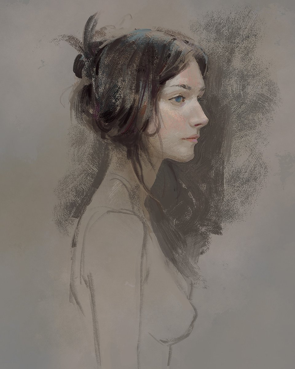 Lane Brown on Twitter "Limited palette, enjoying brush texture."