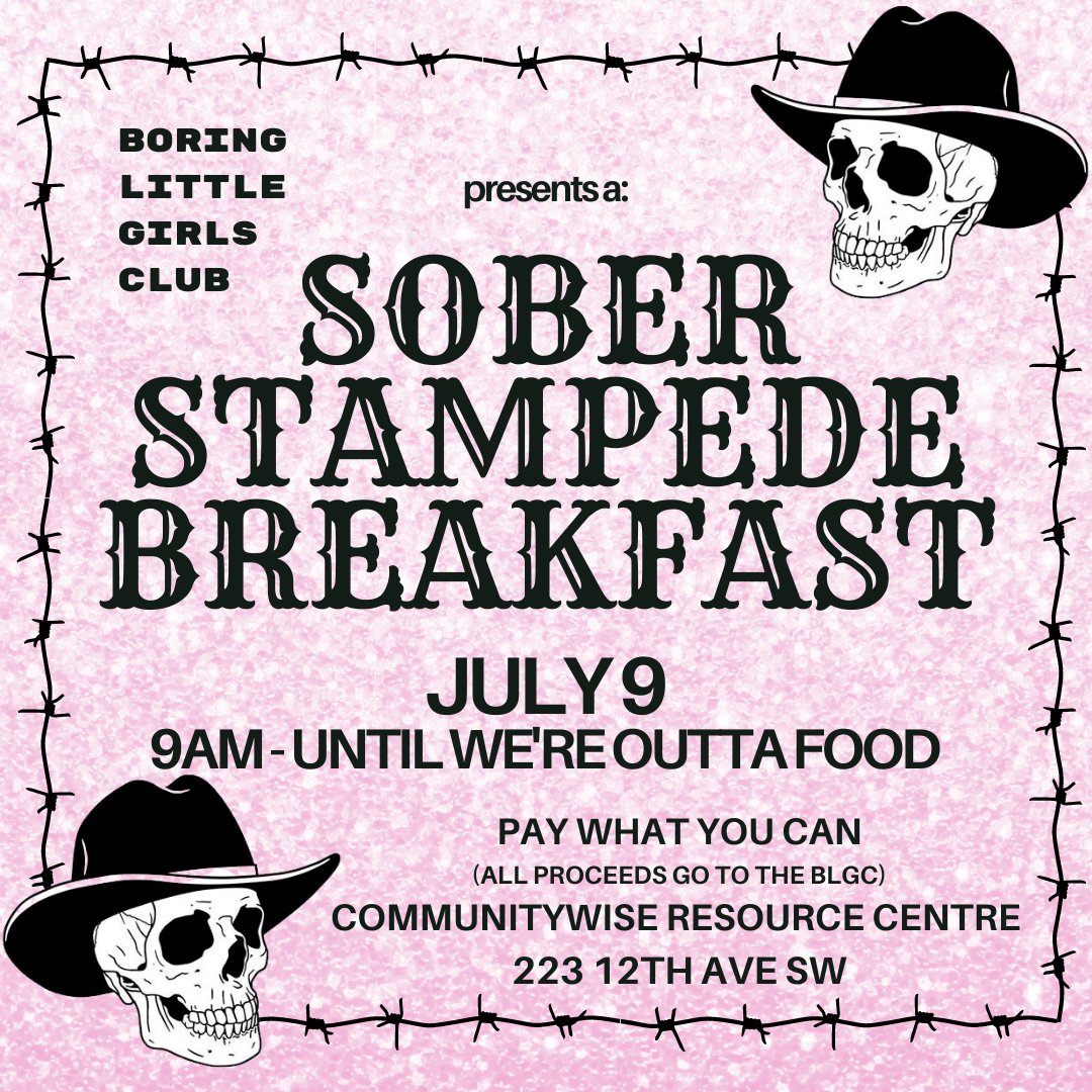 BABES! We have exciting news! Join us on Sunday, July. 9th for the BLGC Sober Stampede Breakfast! 

If you would like to volunteer for this event, please reach out!