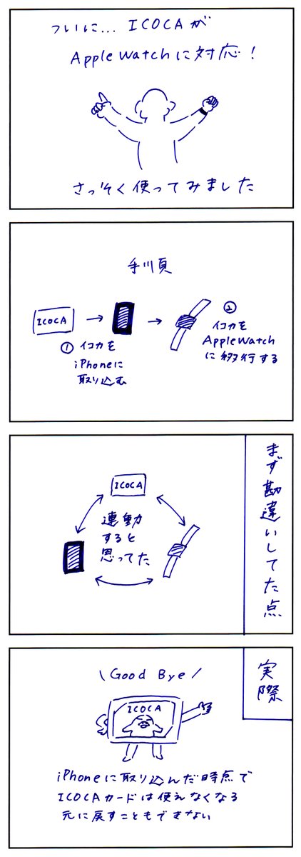 ICOCAがAppleWatchに対応したぞ～!