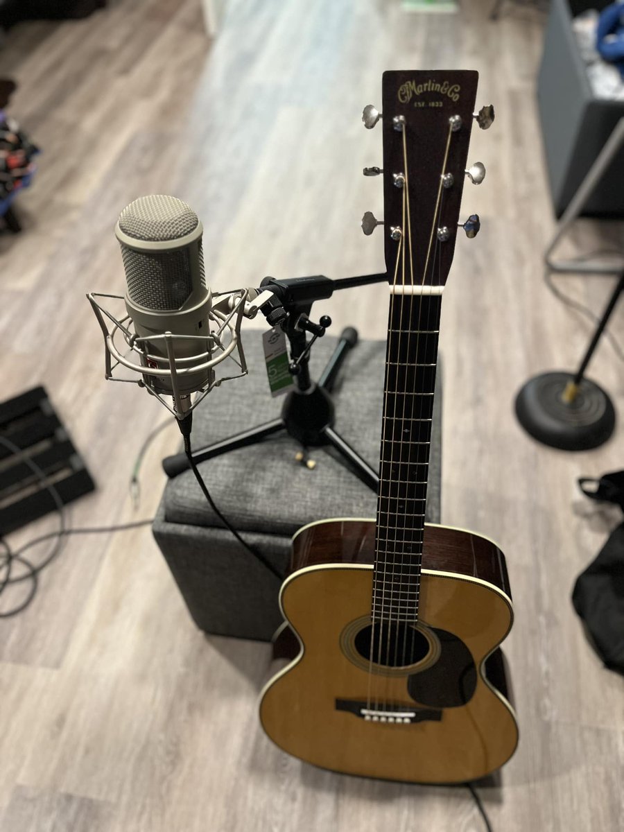 We’re still working hard on our new album. A few more tracks to go. Enjoyed tracking with this lovely combo. My Martin 000. More soon! -Chad