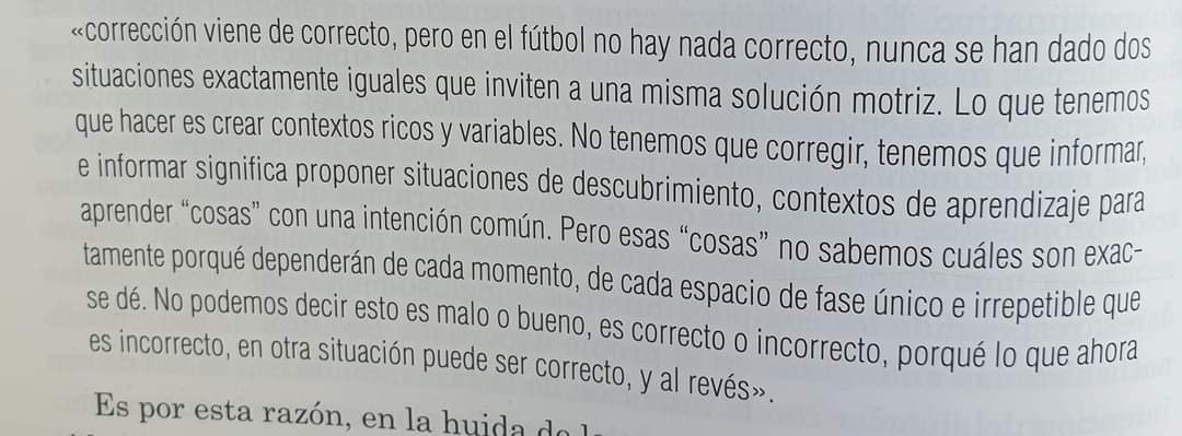 gaboloaizaperez's tweet photo. Esto de Paco Seirulo es ESPECTACULAR

Corrección viene de correcto...¿en el fútbol hay algo correcto?

No tenemos que corregir, DEBEMOS INFORMAR y eso es plantear diferentes escenarios de aprendizaje significativos https://t.co/afiEYrS7n7