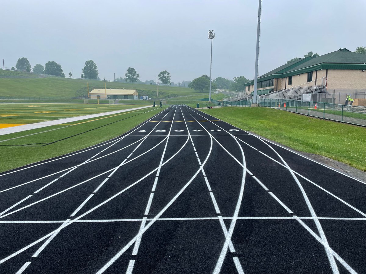 After decades of running sprints in the opposite direction due to the track layout, ATT Sports was able to resurface and reconfigure the track at Penn Trafford HS outside Pittsburgh. The Warriors now have a common finish, not to mention a sleek new track!