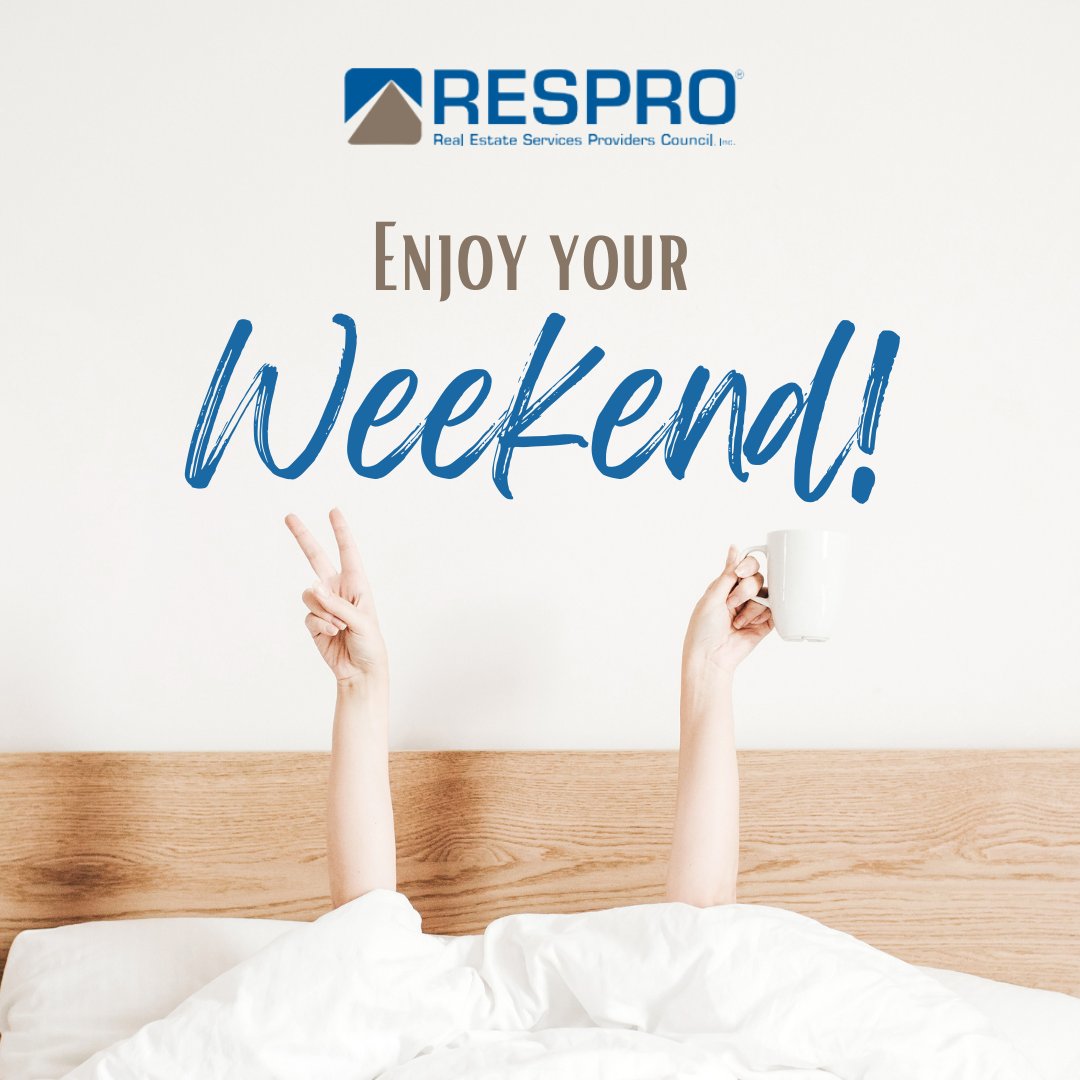 We hope you have a nice, relaxing weekend! Drop a comment below and tell us your fun plans! 😊 

 #RESPRO #strategicpartnership