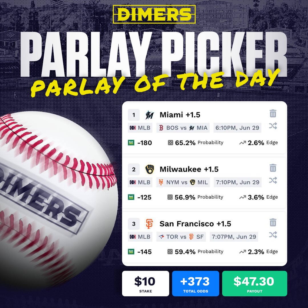 DimersCom's tweet image. We asked our Parlay Picker to cook up a three-legger and it gave us this trio of underdogs to cover the spread. 🐶

Adjust up to five different filters and build your own: dimers.com/parlay-picker