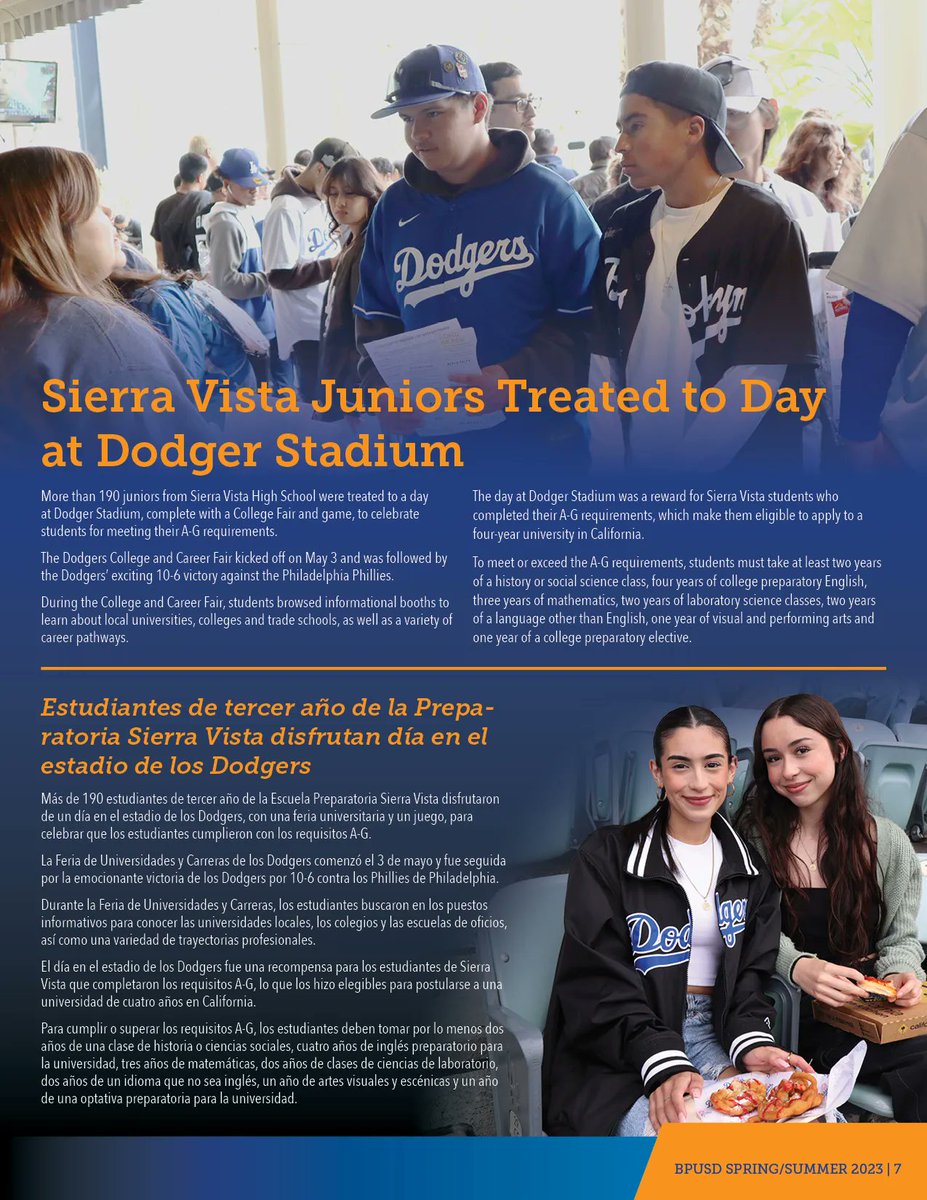 Look back on the last few months at Baldwin Park Unified with the District's Spring and Summer Newsletter! In this edition, BPUSD spotlights the Class of 2023, District Employees of the Year, the Dons' field trip to Dodger Stadium and more. buff.ly/3HCVkc5 #BaldwinPark