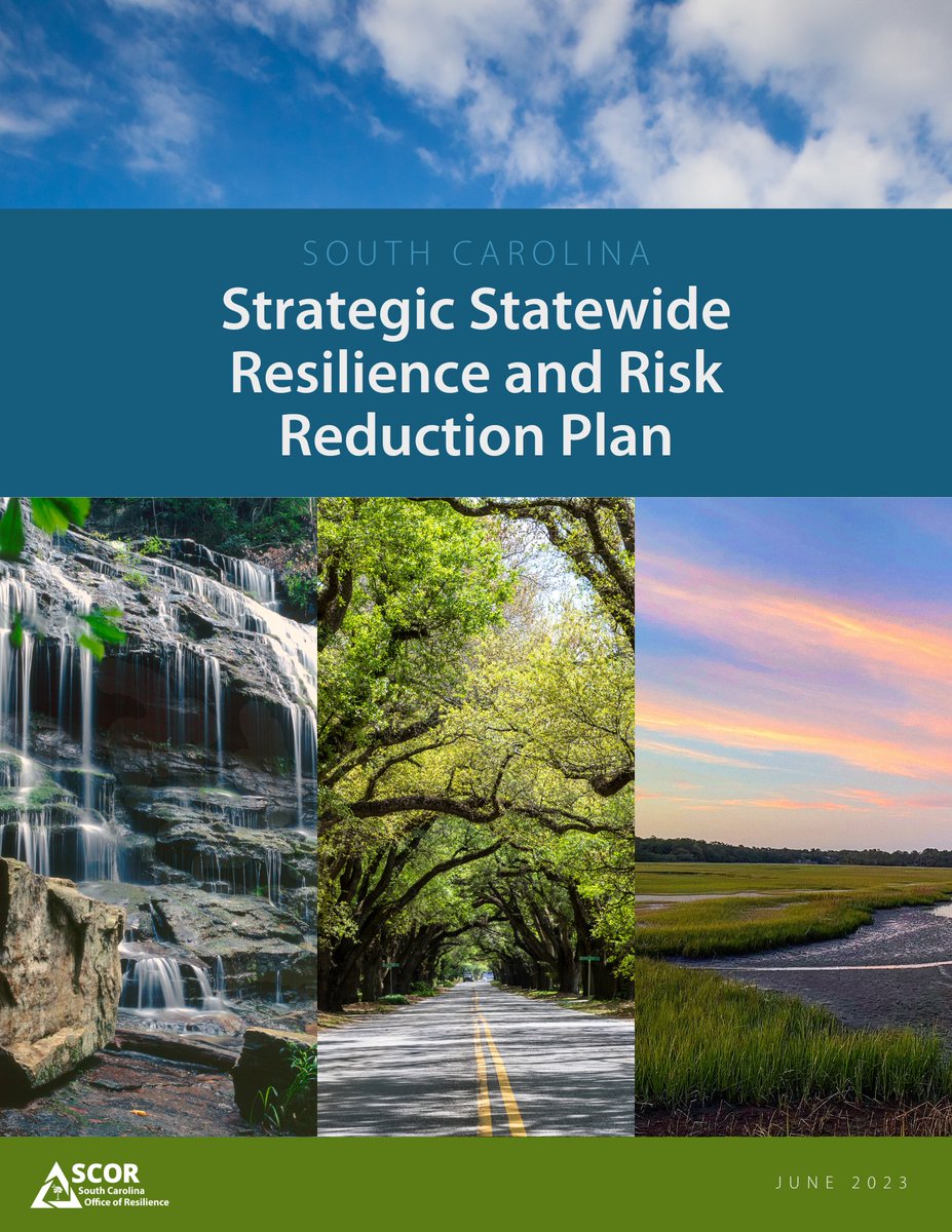 We are proud & humbled to announce the release of the state's first Resilience Plan - the result of unwavering dedication to protecting the people and places that make SC a special place. View the full plan at scor.sc.gov/resilience.