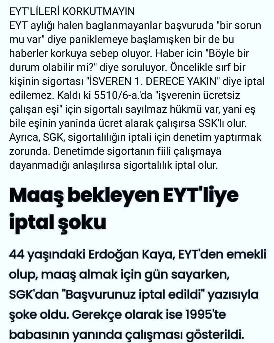 eyt iptali konusunda hakkınızı arayın!