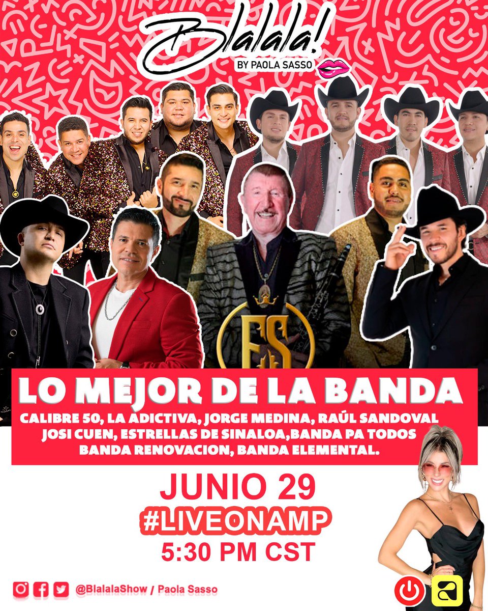 BlalalaShow's tweet photo. Ya estamos en vivo por @onamp 🥰 conéctate porque hoy tendremos lo mejor de la banda🤠 con los artistas más top del género 🔥🎶
📲 Escúchanos aquí: https://t.co/bmRGh180o0
#Banda #podcats #Entrevista #Musica #Regional #Banda https://t.co/CT2pEJKEWP