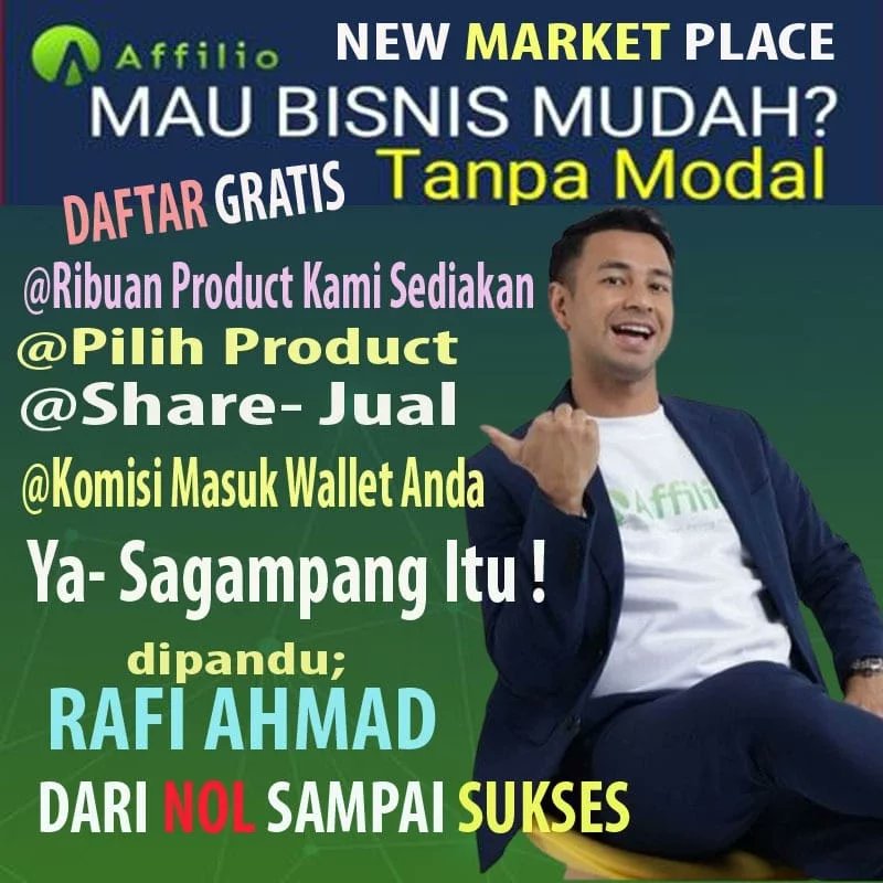 Abdillahusman56's tweet image. Alihkan belanja online anda ke " AFFILIO " Marketplace paling mudah dgn cara klik link berikut ini 👇👇👇

sobataffilio.com/lakatoli56

#affilio #marketplace #rafiahmad