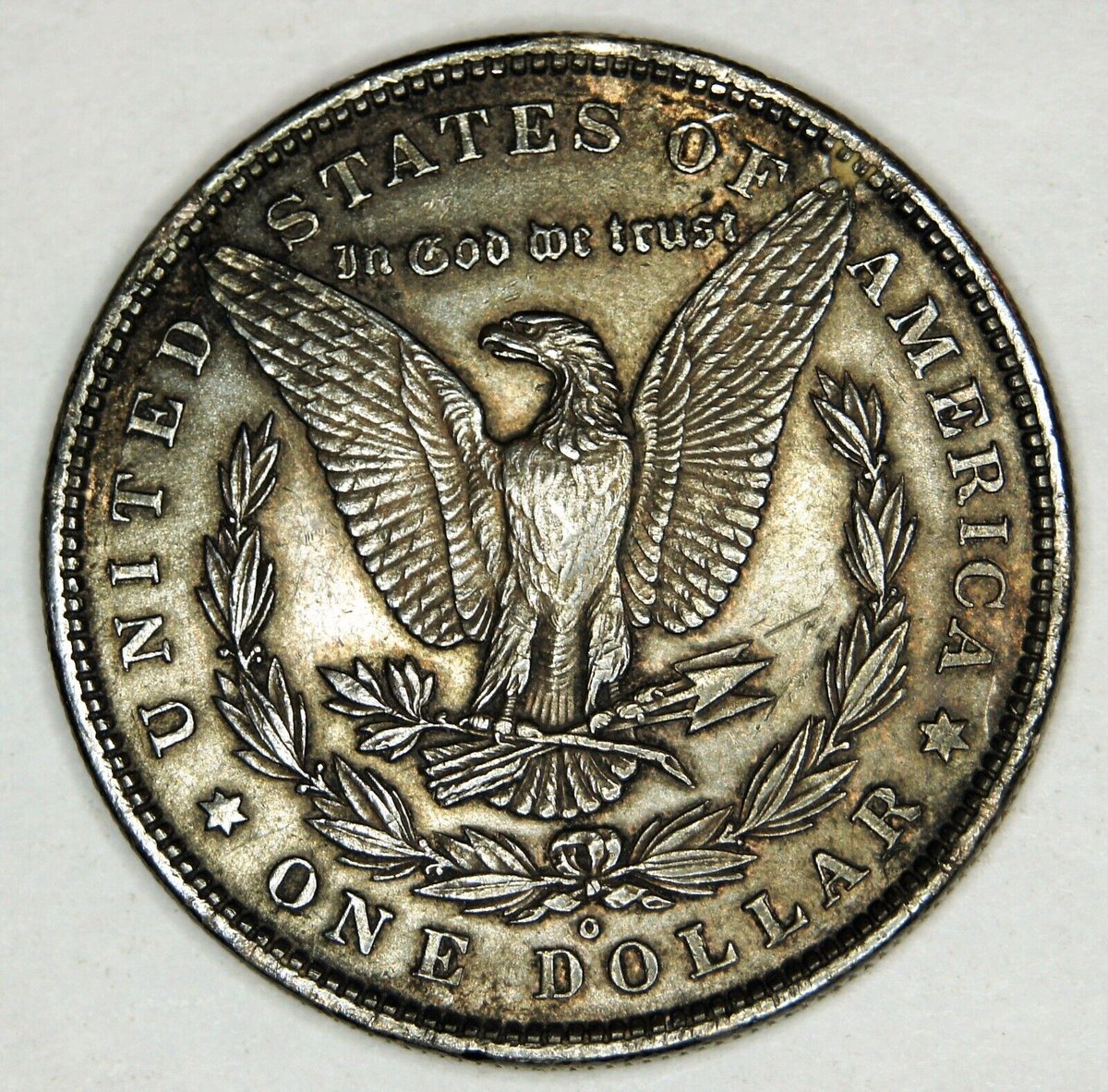 1880 O Morgan Dollar - Antiqued & Rainbow Toned.
ebay.com/itm/4043571045…

#morgandollar #silver #rarecoins #uscoins #numismatics #americanhistory