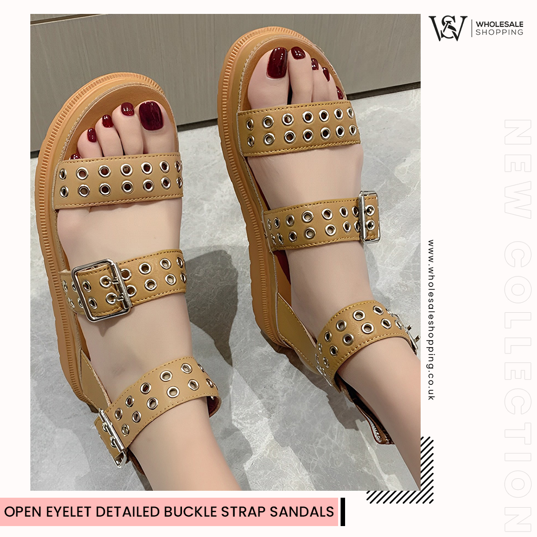 Step into summer with our Open Eyelet Detailed Buckle Strap Sandals - the perfect blend of style and comfort for your wholesale collection.

Shop Now: rb.gy/z6djx

#sandals #footwear #comfyclothes #summerstyle #wholesale #fashionwear #wholesaleshopping