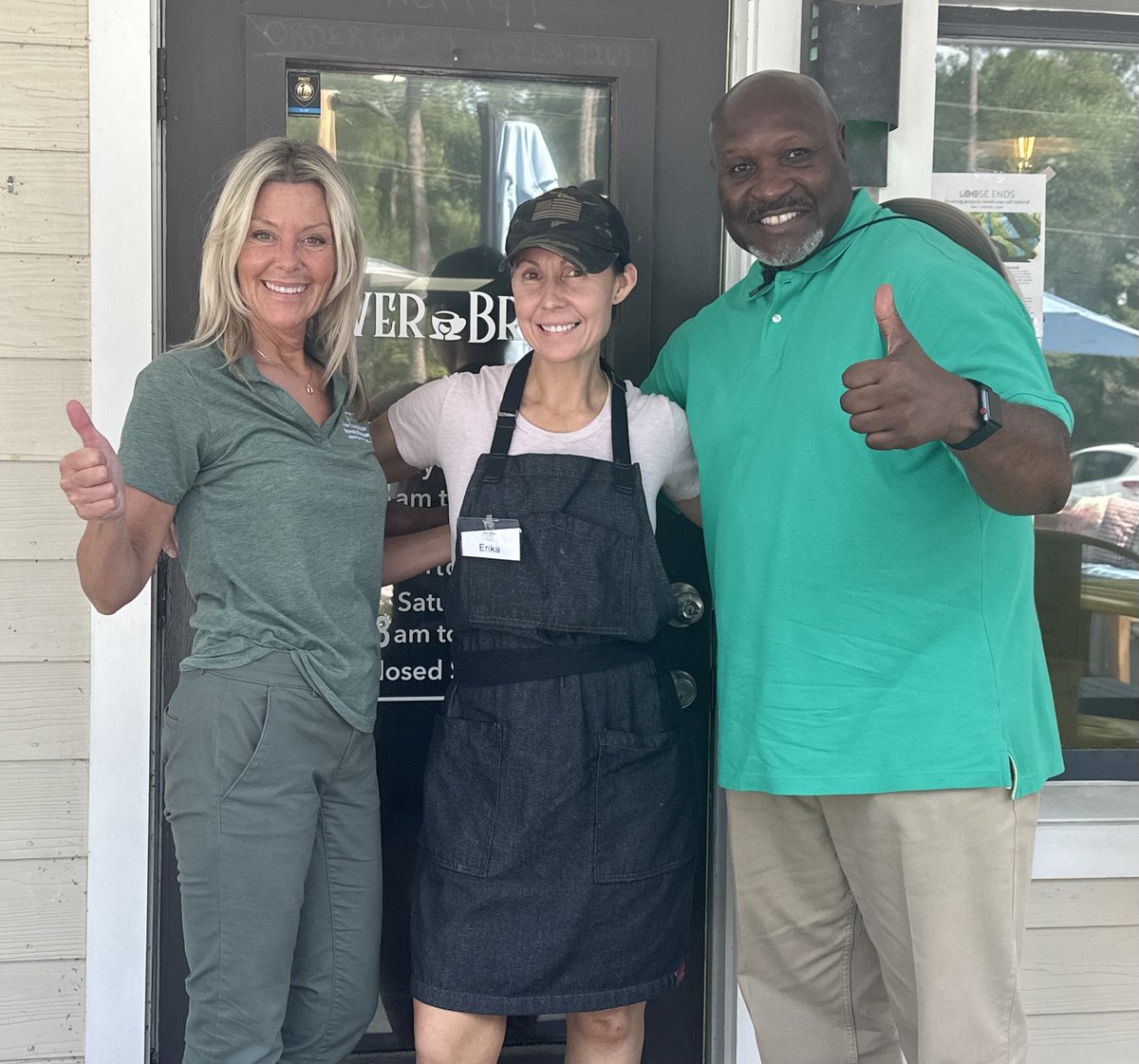 Today, Jennifer & Larry learned first hand how NCWorks assist local businesses in recruiting, online access, and much more by visiting River Brew. Thank you so much Erika Hodges, owner, for taking time out of your busy schedule to meet with us. We love our small businesses!