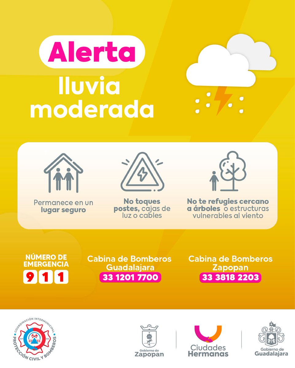 sergioramloz's tweet photo. Existe probabilidad de #LluviaModerada para las siguientes horas.
Mantente atento de las alertas meteorológicas a través de nuestro canal de #Telegram, que puedes encontrar como Alerta Tempra a GuaZap.
Ingresa a través del siguiente link:https://t.co/0Uq7Pk7pR6
@PabloLemusN @JuanJoseFrangie @SOULMUSEUM @Aguilarjimene17 @PCYBOMGDL
