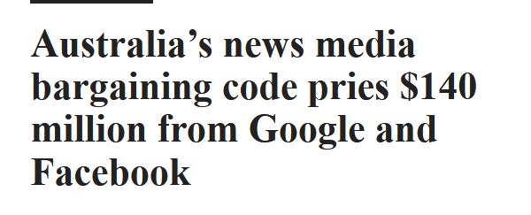 google is doing this because we implemented a law austrailia passed awhile back requiring search engines to pay for news embeds. You may be like 'surely google will never cave', but in aus they extremely did after a few months of posturing