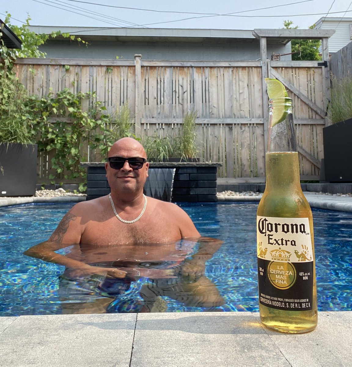 #retiredlife #thegoodlife #backyardpool #corona #lime