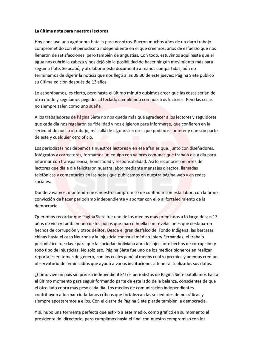 pagina_siete's tweet image. #P7Informa
La última nota para nuestros lectores