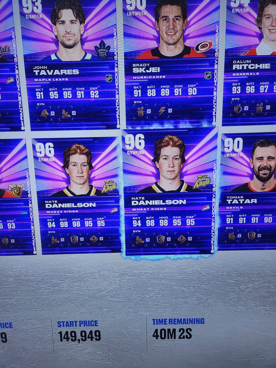Budweiser519's tweet photo. @EAHelp why has my Nate Danielson not gone up to a 96 like the rest of them ??? https://t.co/vZaAEbOp7t