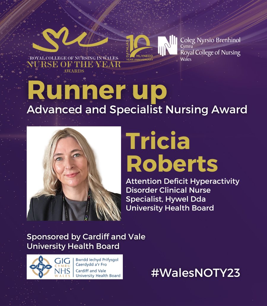 Royal College of Nursing Wales (@rcnwales) on Twitter photo Well done Tara Rees <a href="/CV_UHB/">Cardiff and Vale University Health Board</a> for winning the #WalesNOTY23 Advanced and Specialist Nursing Award!
And congratulations to our runner up, Tricia Roberts <a href="/HywelDdaHB/">Hywel Dda UHB</a>. Well done Tara Rees <a href="/CV_UHB/">Cardiff and Vale University Health Board</a> for winning the #WalesNOTY23 Advanced and Specialist Nursing Award!
And congratulations to our runner up, Tricia Roberts <a href="/HywelDdaHB/">Hywel Dda UHB</a>.