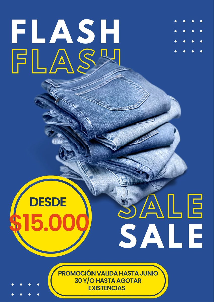 Oferta de uno de nuestros aliados: Estamos liquidando nuestro inventario 👖👕Visítanos en la estación de servicio Terpel frente al estadio Centenario 🕹️ Tenemos jeans para dama y caballero desde $15.000.

Más información ☎️3108480971. Compra a muy buen precio. Prendas tipo A,B,C.