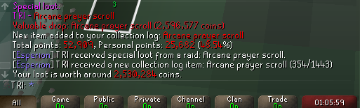 Tri_OSRS's tweet photo. Cox grind going well. https://t.co/HLYFFq4NIo