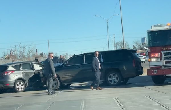 Oklahoma governor, whose wife has crashed multiple state vehicles into other drivers and never been given sobriety tests or ticketed, says we can’t have “two sets of rules for Oklahomans”.