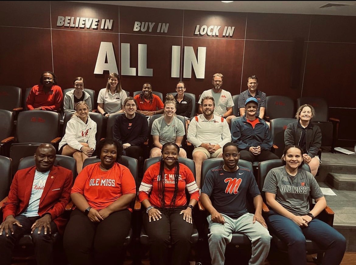 Rebelsportpsych's tweet image. BIG NEWS! INTRODUCING the Only DI WBB Coaching Staff FULLY CERTIFIED in Mental Health First Aid: Ole Miss Women's Basketball! ALL IN for #AthleteMentalHealth! @OleMissWBB @YolettMcCuin @MHFirstAidUSA #ComeToTheSip #RebelMentalHealthMatters #ProudToBeARebel #NEXT