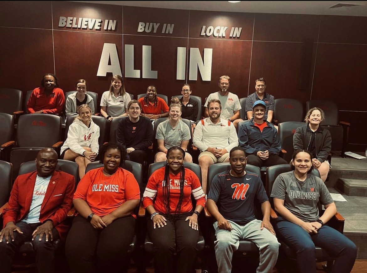 BIG NEWS! INTRODUCING the Only DI WBB Coaching Staff FULLY CERTIFIED in Mental Health First Aid: Ole Miss Women's Basketball! ALL IN for #AthleteMentalHealth! @OleMissWBB @YolettMcCuin @MHFirstAidUSA #ComeToTheSip #RebelMentalHealthMatters #ProudToBeARebel #NEXT