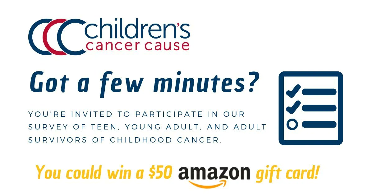 If you are a teenager with #cancer or an adult survivor of #childhoodcancer, we want to hear from you. Take our summer survey and be entered to win an Amazon gift card!
👉 buff.ly/44gLA3i #AYACancer #YACancer