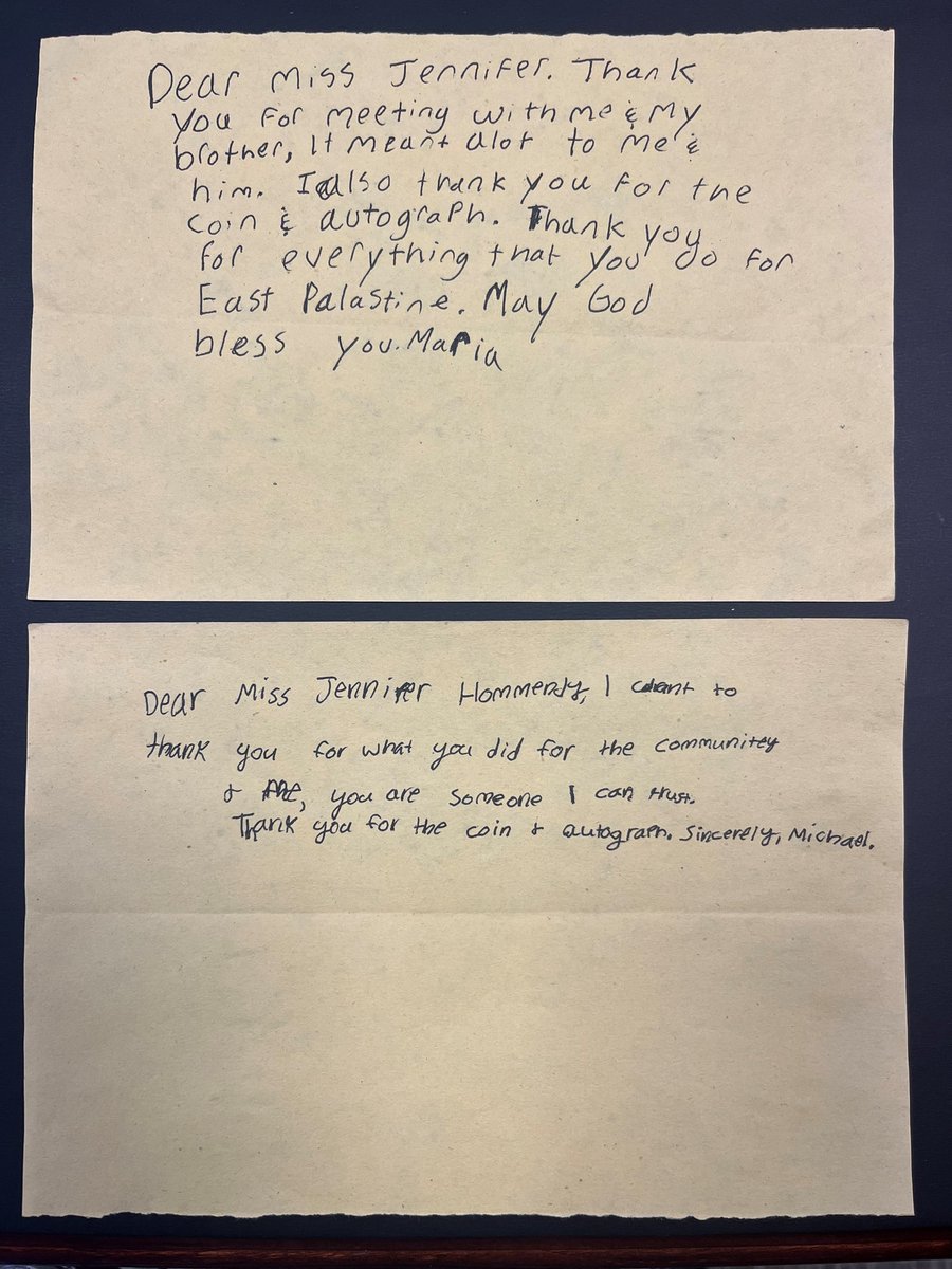 JenniferHomendy's tweet image. From the custodial staff at East Palestine High School and 12-year-old twins, Maria and Michael, who watched the entire hearing. God bless you all. #eastpalestine #epstrong❤️